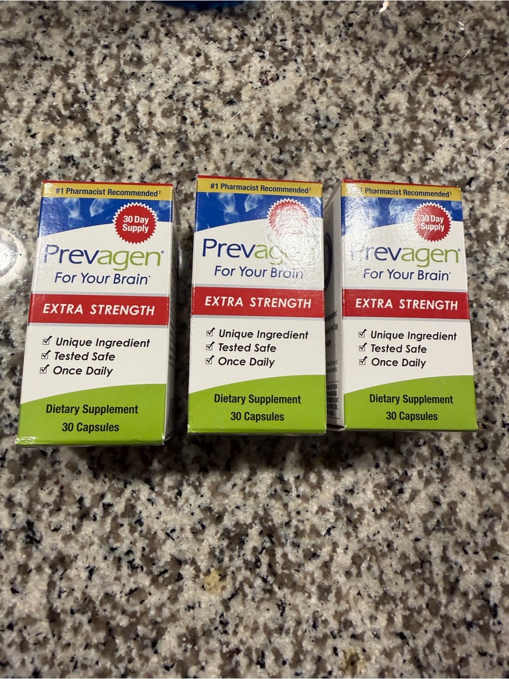 Lot of 3 Prevagen extra Strength 30 capsules each